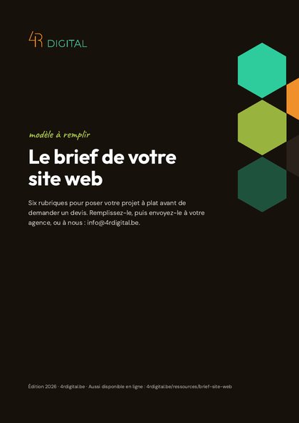 Couverture : Modèle de brief pour un site web